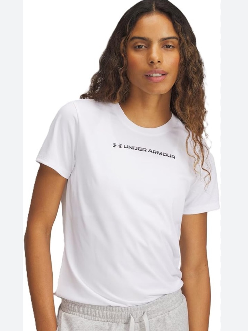 Under Armour White Short-Sleeve Logo Tee